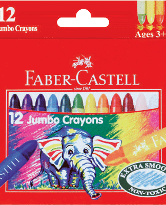 Wax Crayon Jumbo 90mm 12 pcs