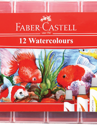 Watercolours 12 in Plastic Case