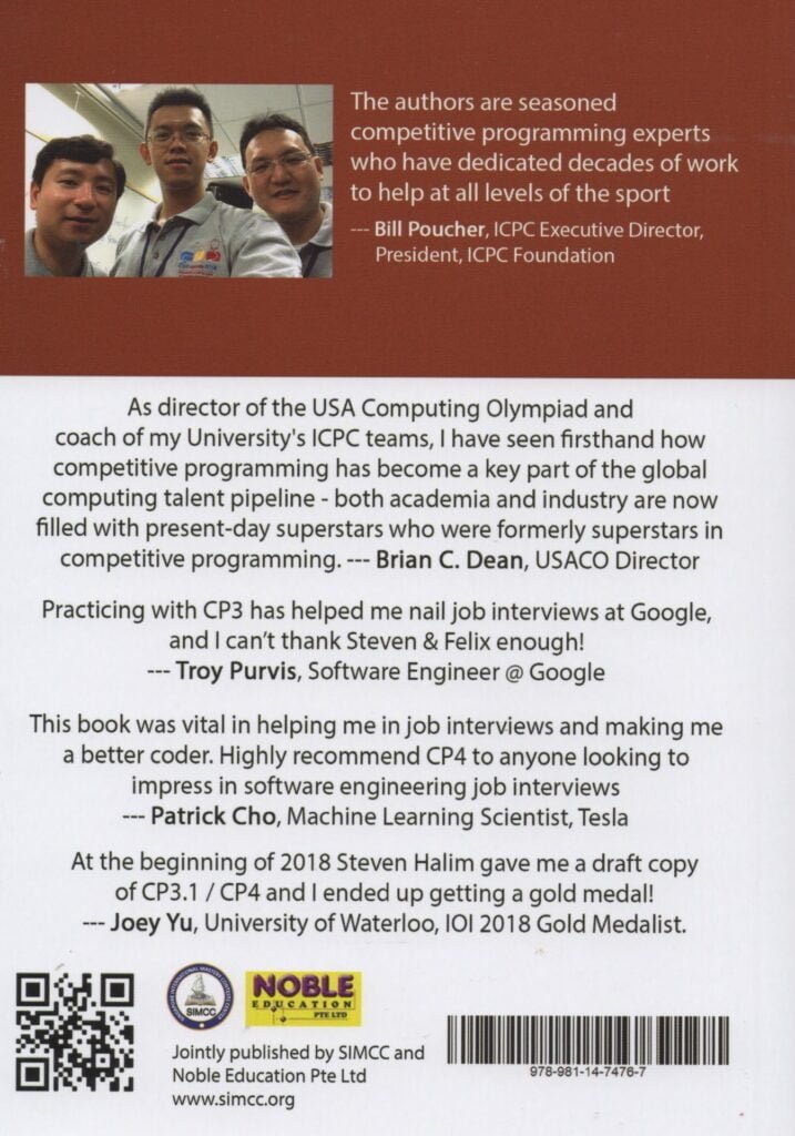 COMPETITIVE PROGRAMMING 4 – BOOK 1* – Comptes Book Store