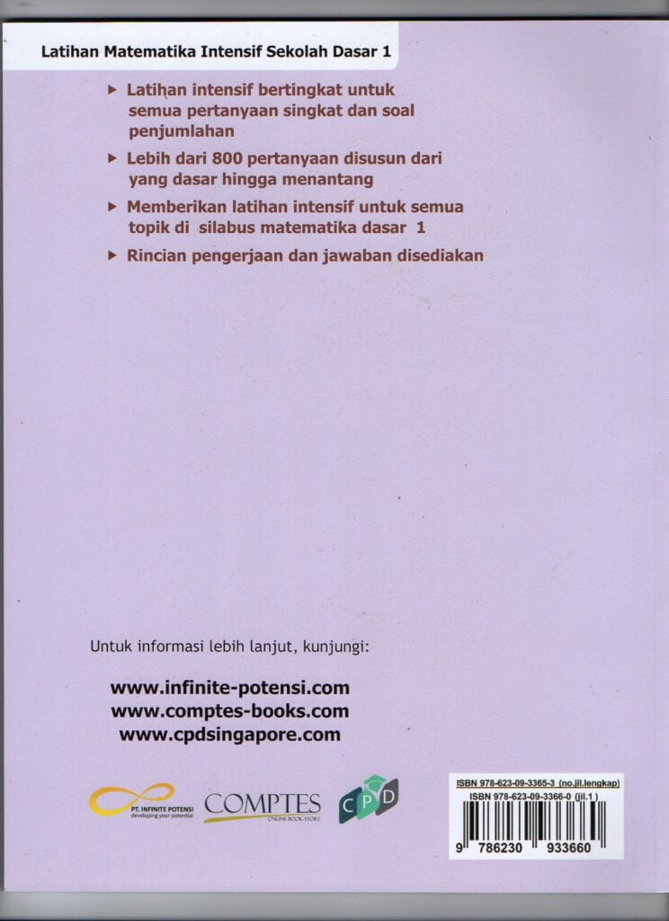 Intensive Mathematic Practice Grade 1 (Bahasa Version) – Comptes Book Store